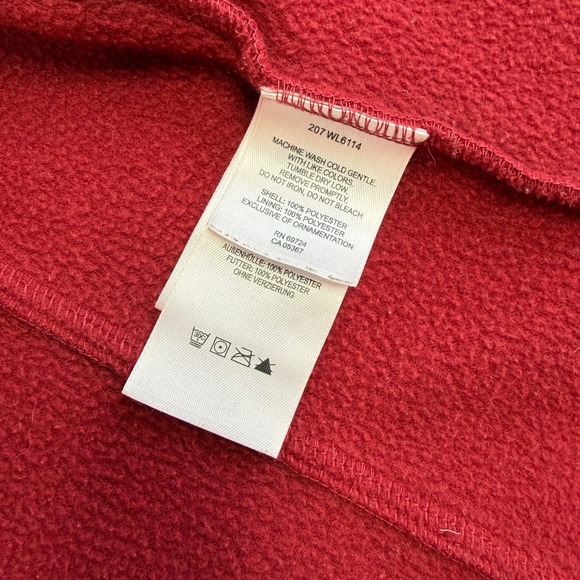 Red Columbia Benton Springs Fleece Jacket Women's Small Full Zip Outdoor Coat - Picture 12 of 12